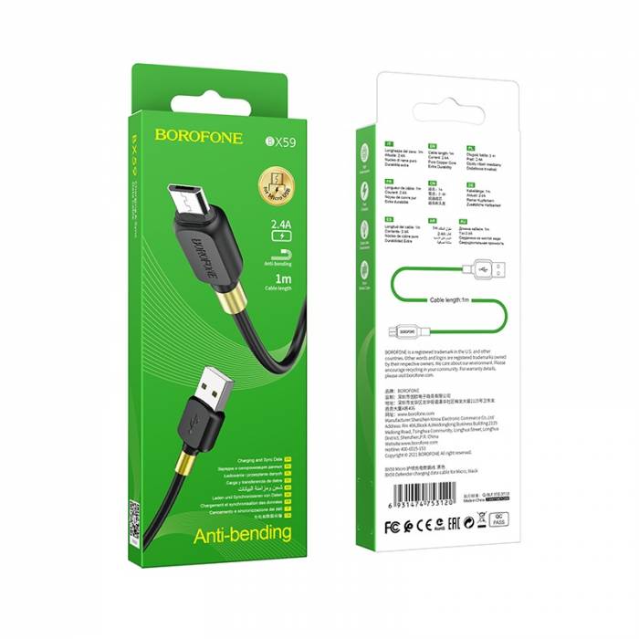 Кабель USB на Micro-USB Borofone BX59 (black)