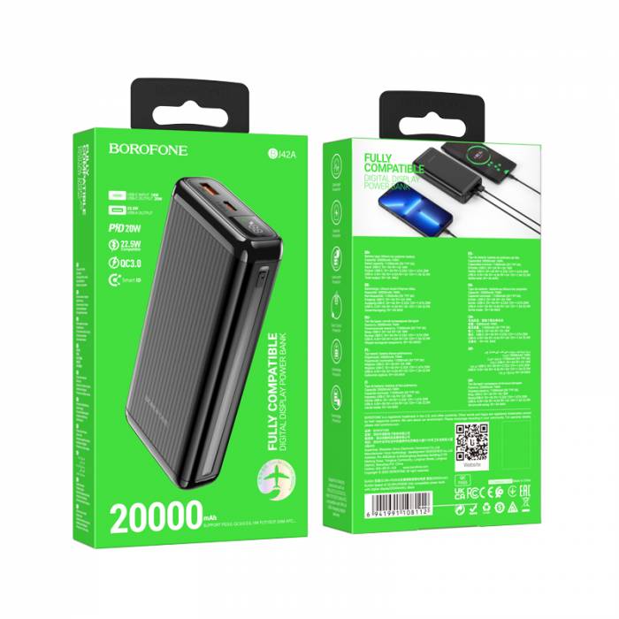 Портативный аккумулятор Borofone BJ42A 20000mAh (black)  