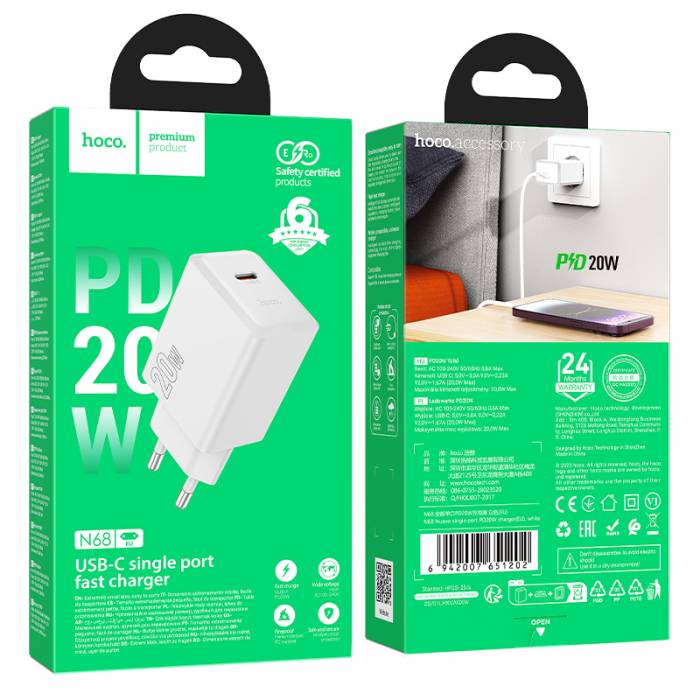 Зарядное устройство PD20W Hoco N68 (white)