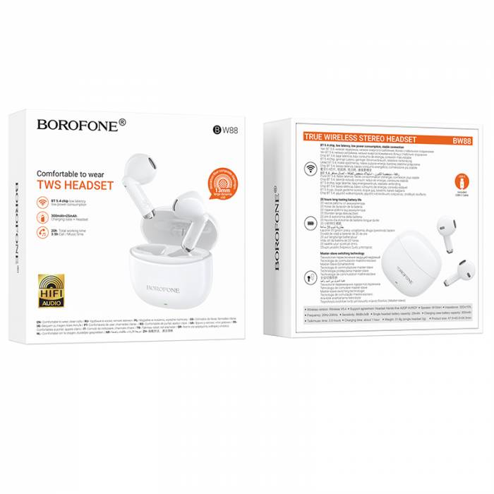 Беспроводные наушники Borofone BW88 (white)