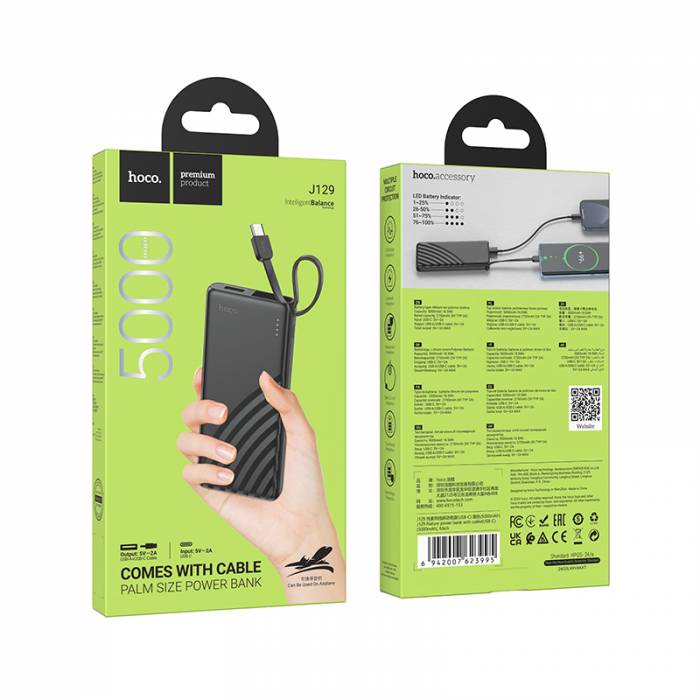 Портативный аккумулятор для Type-C Hoco J129 5000mAh (black)