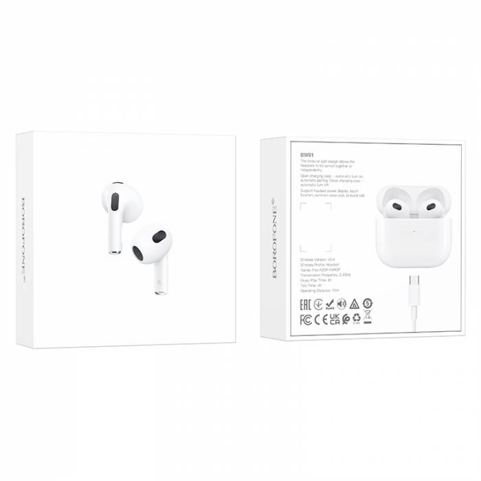 Беспроводные наушники Borofone BW91 (white)