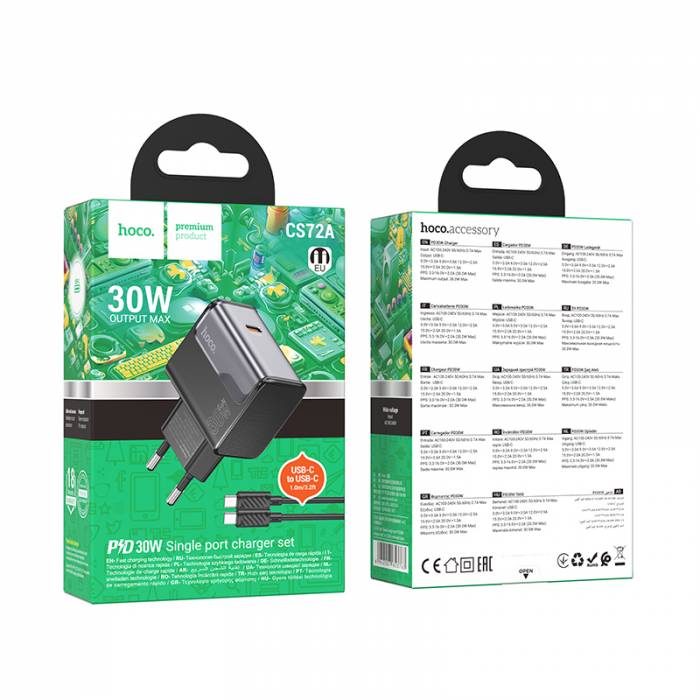 Зарядное устройство PD30W для Type-C Hoco CS72A (black)