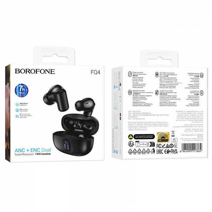 Беспроводные наушники ANC+ENC Borofone FQ4 (black)