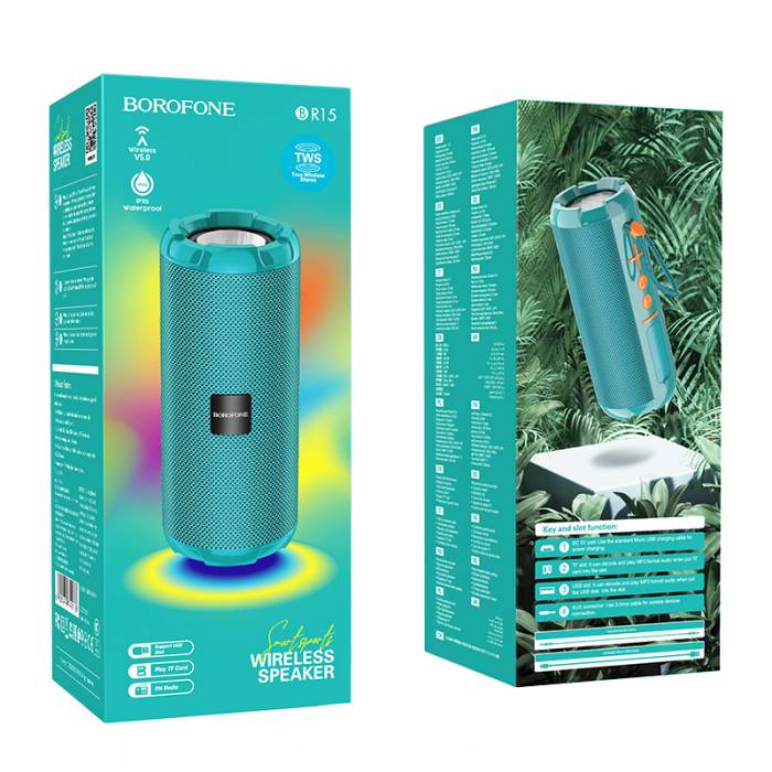 Портативная колонка Borofone BR15 (peacock blue)