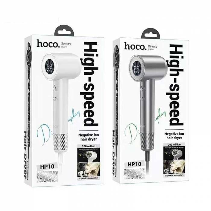 Фен для волос с дисплеем  Hoco HP10 (gray)