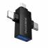 BV26D iP штекер/Type-C штекер/Micro штекер на USB гнездо USB2.0 3-в-1 адаптер