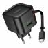 Зарядное устройство с выдвижным кабелем PD20W+QC3.0 Hoco C154A (black)