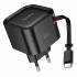 Зарядное устройство с выдвижным кабелем PD20W Hoco C153A (black)