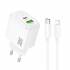 Зарядное устройство на Lightning Hoco PD30W+QC3.0 CS55A (white)