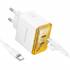 Зарядное устройство PD45W 2USB-C QC3.0 Для Type-C  Borofone BAS33A (white)