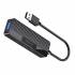  Преобразователь 4-в-1 (USB3.0+USB2.0*3) (L=0,2M) Jokade JC009-K (black)