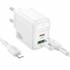 Зарядное устройство PD20W USB-C+USB Для Lightning QC3.0 Borofone BAS44A (white)