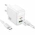 Зарядное устройство PD30W USB-C+USB Для Type-C QC3.0 Borofone BAS45A (white)