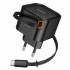 Зарядное устройство с выдвижным кабелем PD20W Hoco C153A (black)