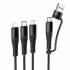 Кабель USB 3in1 (USB/S,Lightning, Type-C,Micro,) Hoco X123 (black)