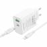 Зарядное устройство на Lightning PD30W+QC3.0 Borofone BA108A (white)