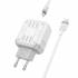 Зарядное устройство для Lightning Hoco C136A PD45W USB-C + USB-A QC3.0 (white)