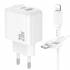 Зарядное устройство PD20W USB-C+USB Для Lightning QC3.0 Borofone BAS44A (white)