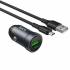 Автомобильное зарядное устройство для Micro-USB Hoco Z62 QC3.0 (metal grey)