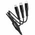 Кабель USB 3in1 (USB/S,Lightning, Type-C,Micro,) Hoco X123 (black)