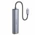 BOROFONE DH12 Smart 4-в-1 конвертер (Type-C на USB3.0*4)(L=0.2M) (metal grey)