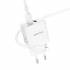 Зарядное устройство 2USB 2.1A на Lightning Borofone BN15 (white)