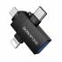 BV26D iP штекер/Type-C штекер/Micro штекер на USB гнездо USB2.0 3-в-1 адаптер