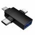 BV26D iP штекер/Type-C штекер/Micro штекер на USB гнездо USB2.0 3-в-1 адаптер