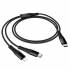 Кабель USB 2in1 (Lightning, Type-C, Type-C) Hoco X123 (black)