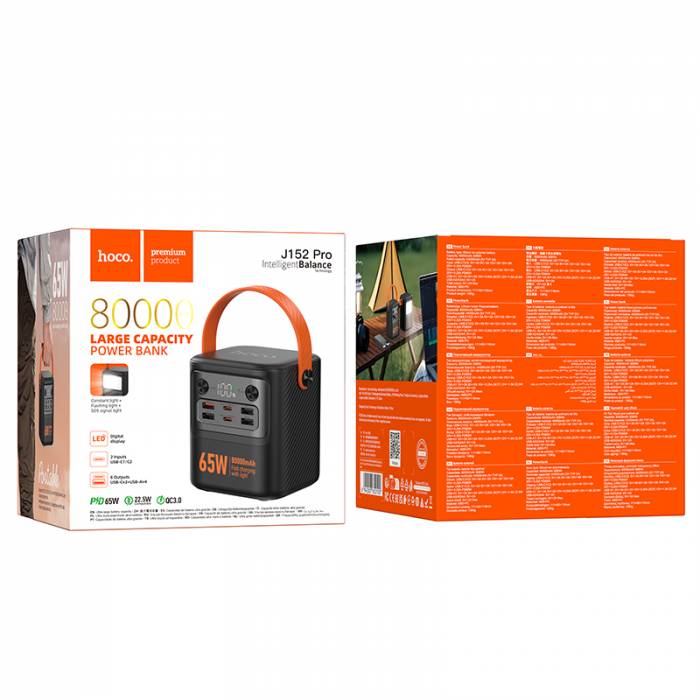 Портативный аккумулятор Hoco J152 Pro 80000mAh PD65W (black)