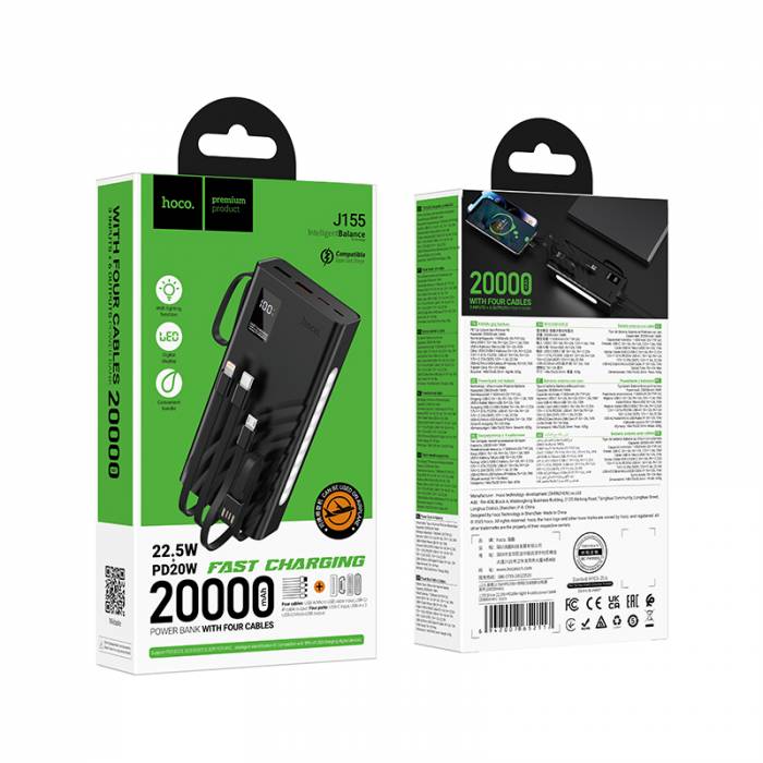 Портативный аккумулятор Hoco J155 20000mAh PD65W (black)