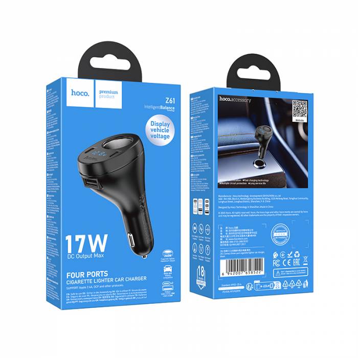Автомобильное зарядное устройство Hoco Z61 (black)