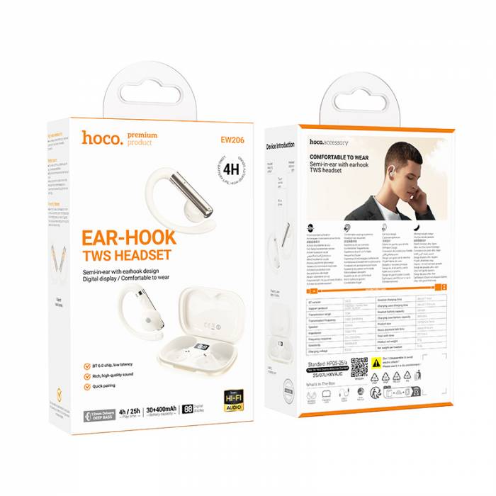 Беспроводные наушники Hoco EW206 (milky white)