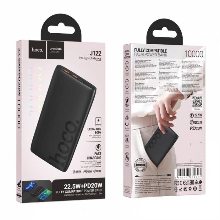 Портативный аккумулятор Hoco J122 10000mAh PD20W+QC3.0 (black)