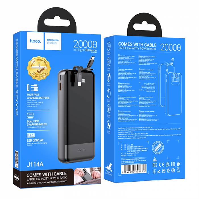 Портативный аккумулятор Hoco J114A 20000mAh (black)