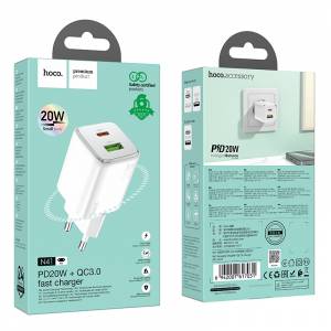 ЗарядноеустройствоHocoN41PD20W(white)(2годагарантияна"N"серию)